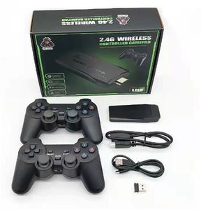 M8 Console de jeu vidéo 2.4G Double contrôleur sans fil jeu Stick 4K 10000 jeux 64GB jeux rétro pour PS1/GBA livraison directe