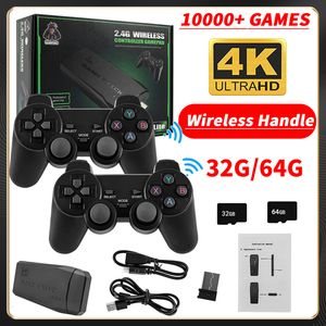 M8 Video Game Console 2.4G Dubbele Draadloze Controller Game Stick 4K 10000 games 64GB Retro games voor PS1/GBA met Doos