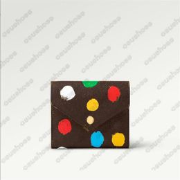 M81865 YK VICTORINE JULIETTE WALLET X Yayoi Kusama Designer Womens PAINTED DOTS Zippy Rosalie Portemonnee Ritskaart Sleutelhouder Po301x