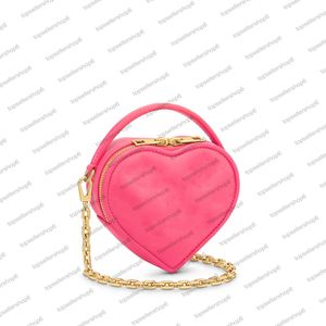 M81893 Pop My Heart Pouch Mini damestas Desinger handtas kalfsleer canvas reliëf crossbody handtas avond schoudertas portemonnee