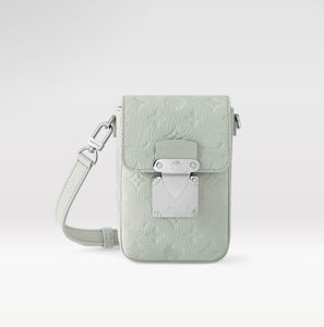 M82568 S-LOCK VERTICAL WEARABLE WALLET Sac à bandoulière design pour femmes hommes marque mini sac à main avec chaîne épaule unique porte-carte porte-monnaie blanc téléphone adapté