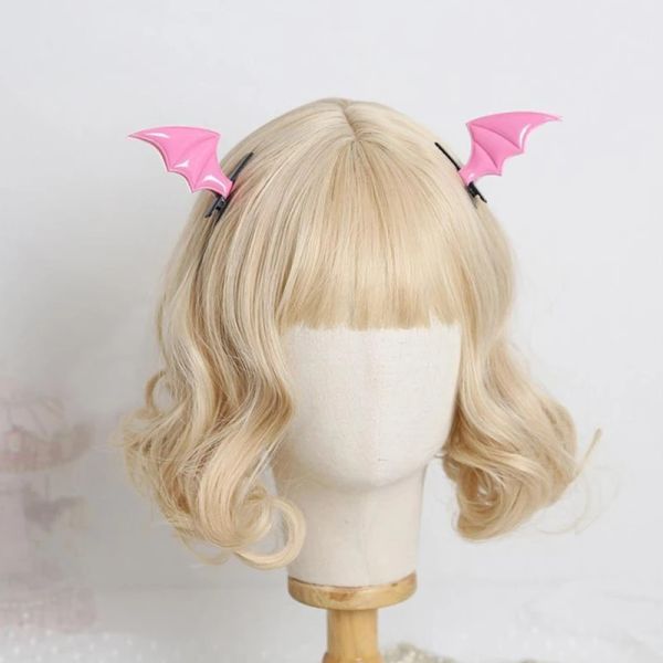 M89e Girls Clips Hairs Barrets Gothic avec Bat Devil Wings Forme Hairpin Cosplay Clips Hair Clips Punk Design Hairpins For Kids