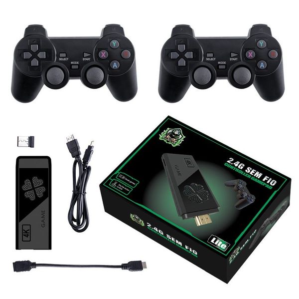 Consola de Videojuegos TV M8II M8, 2,4G, doble controlador de juego inalámbrico, Stick 4K, 13000 juegos Retro, 64GB con Joysticks para PS1/GBA