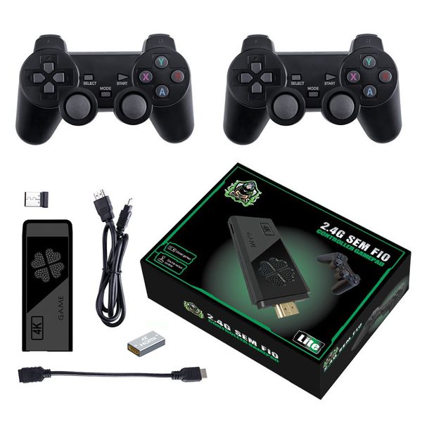 Consola de videojuegos M8II M8 TV, controlador de juego inalámbrico doble de 2,4G, Stick 4K, 13000 juegos Retro, 64GB con joysticks para PS1/GBA, envío directo