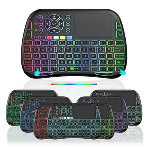 Mini teclado inalámbrico M9 con retroiluminación Fly Air Mouse 2,4G con panel táctil 2,4G Google Voice para Android TV Box PC