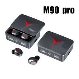 Écouteurs de jeu M90 Pro TWS Écouteurs sans fil Bluetooth 5.3 Association rapide Affichage Affichage du bruit de sport