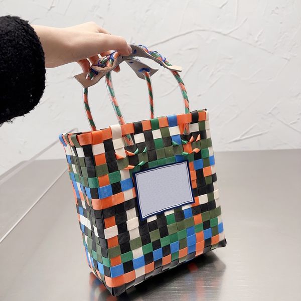 Ma Tote Weave Bag Totes coloridos Bolso de diseñador para mujer Bolso de lujo tejido para mujer Bolsos de compras clásicos de gran capacidad Monedero