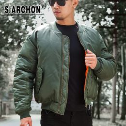 MA1 Mannen Winter Warm Militaire Airborne Vlucht Tactische Bomberjack Army Air Force Fly Pilot Jacket Motorcycle Down Jas 240228