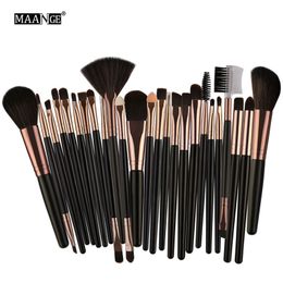 Make Up Borstels Set 25 Stks Maaige Stichting Blending Blush Eyeshadow Eye Brow Lash Fan Lip Beauty Tools Make-up Borstel Kit