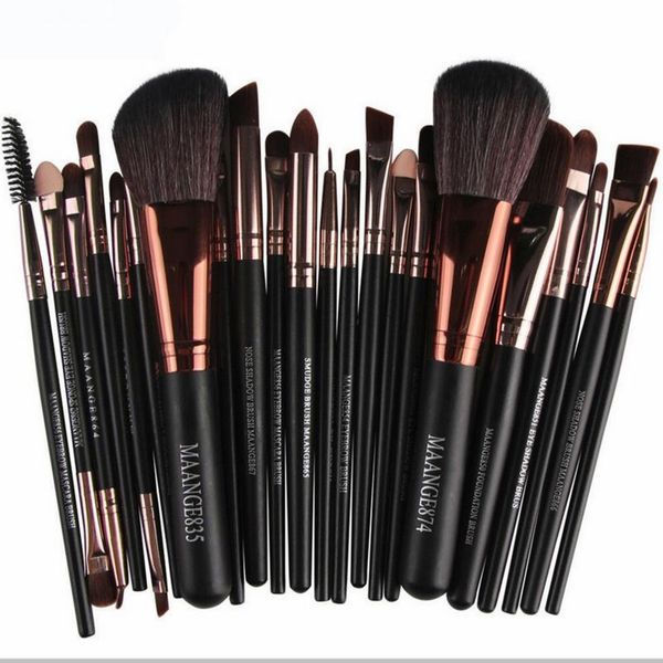 MAANGE Pro 22 pièces pinceaux de maquillage fond de teint cosmétique poudre Blush fard à paupières Eyeliner lèvres beauté maquillage brosse outils Maquiagem 50 ensembles/lot DHL