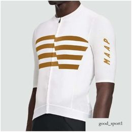 Maap Fietsshirts Tops Vector Pro Air Jersey Lichtgewicht Ademend Italië Stoffen Team Race Heren Camiseta Ciclismo Drop 771