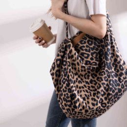 Mabula Big Shopper Handtassen met rits oversized Autumn Fashion Leopard Patern Tote schoudertassen Grote capaciteit herbruikbaar 220613