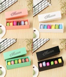 Macaron Box Cake Boxes Home Made Macaron Chocolate Boxes Biscuit Muffin Box Retail Paper Packaging 2055454cm Black Green EEA47988172