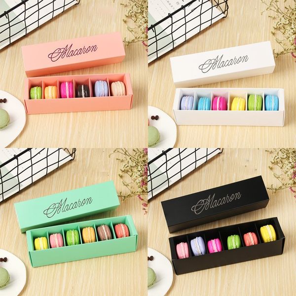 Macaron Box Cake Boxes Boîtes d'emballage faites maison Biscuit Muffin Box Retail Paper Packaging DH8888