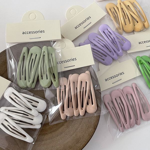Macaron Colors Hair Clips Muti-color Available Sweet Cute and Simple Girl Bangs Clip
