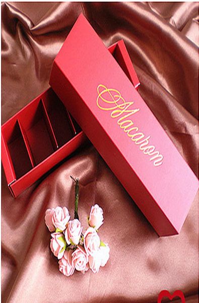 Boîte d'emballage Macaron Party de mariage magnifiquement emballé Six Pack Cake Storage Biscuit Paper Boîte Cake Decoration Accessoires 9047849