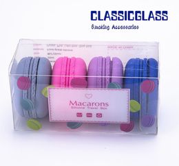 Macaron Silicone Container Smoke Dia 53 mm 4pcs par boîte Pots de tampons CONTAGEMENTS DE CHIE DRI