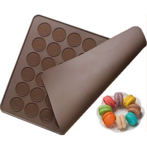 Macaron Silicone Mold Mat Chocoladevormen 48 Roosters Ronde Macarons Mats Biscuits Cakevorm Multifunctionele Keuken Bakken Tool BH5358 TYJ