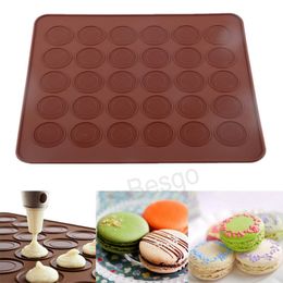 Macaron Silicone Mallen Mat Chocoladevorm 30 Roosters Ronde Macarons Mats Biscuits Cakevormen Multifunctionele Keuken Bakken Tool BH5932 TYJ