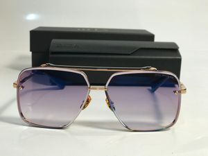 Mach Six Lunettes de soleil design pour femmes hommes anti-ultraviolets rétro carré plaque de métal cadre DT mode lunettes de soleil surdimensionnées lunettes
