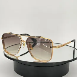 Mach Six Summer zonnebril voor mannen en vrouwenstijl Anti-ultraviolet retro plaat vierkant Volledige frame bril willekeurige doos