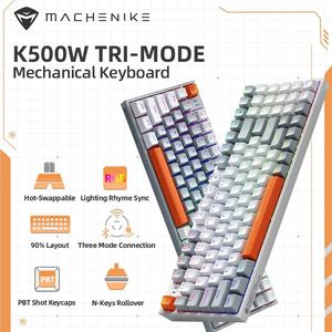 Machenike K500W Wireless Mechanical Clavier Swap Tri-Mode 94 Keys RVB Keyboard de jeu rétro-éclairé pour PC Gamer ordinaire 240419
