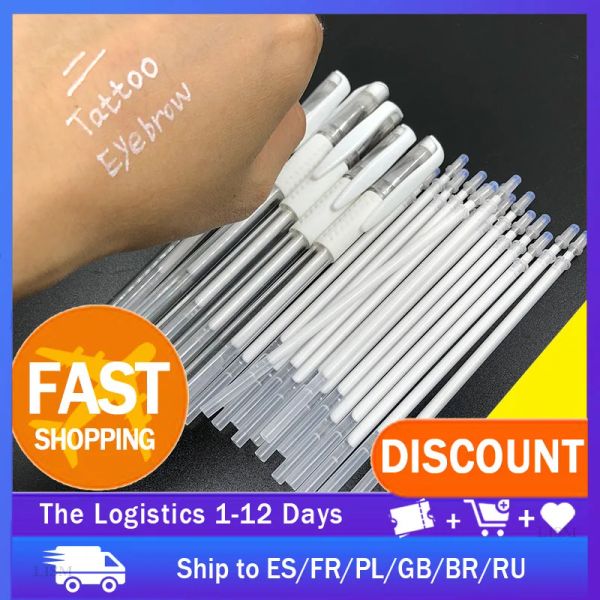 Machine 100pcs marker tatouage blanc stylo de maquillage permanent accessoires de microblading