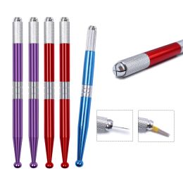 Máquina 10 PCS Manual del tatuaje Pen Cejas de maquillaje permanente Caneta Torbori Microblading Pen para Pen Borded Pen Hine 3D