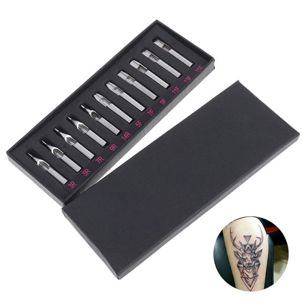 Máquina 11 PCS Consejos de tatuaje de acero inoxidable Juego de tipos de tatuaje de tatuaje de tatuaje de diamantes de diamante de diamante de diamante de diamante.