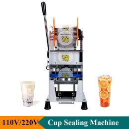 Machine 110V 220V Machine de scellement de tasse semi-automatique commerciale pour 90/95 mm tasse de tas