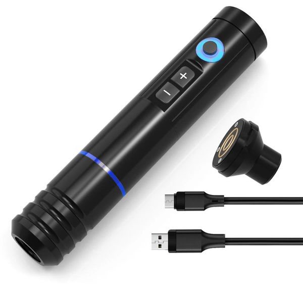 Máquina 2022 Nuevo Ninja RS LED Pantalla inalámbrica Tatuaje Pen Hine giratorio Rotario Coreless Battery Fuente de alimentación de batería para arte corporal