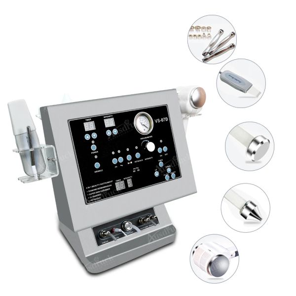 Machine 4in1 ultrasonic diamant microdermabrasion Dermabrasion cutané épluchage de la peau époustouflante / froide