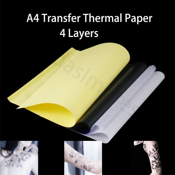 Machine 50pcs 100pcs Papier de transfert de tatouage spirituel A4 Taille Free Hand Thermal Copier Papier POCHIER POCHING POUR POPIER POUR TATOO MACHE MAQUE