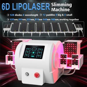 Machine 6D Lipo Laser Afslanken Huidverstrakking Lichaam Contouren Vet Los Schoonheidsapparatuur op