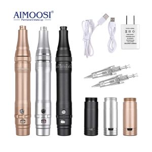 Machine Aimoosi Tattoo Machine Professional Wireless Set for Microblading Permanent Makeup Beatuty Belins Lips