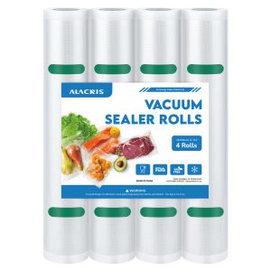 Machine allacris vacuüm sealer tassen 500 cm keuken eten vacuüm opbergtas herbruikbare rollen verpakkingszakken voor vacuüm packer voedselbesparing