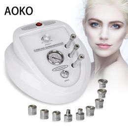 Machine Aoko 3 en 1 grande taille Diamond Microdermabrasion Machine de beauté Aspiration Aspiration Noir Retirer la peau de soins de la peau exfoliants de la peau