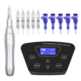 Machine Biomaser P300 LW001 Permanente make -up Tattoo Hine Kit Professionele digitale hine voor wenkbrauw Lip Rotary Pen Hine Sets