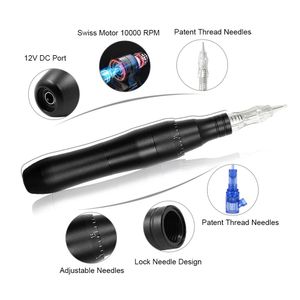 Machine Biomaser Permanent Makeup Pen Tattoo Hine Professional Swiss Motor Tattoo Gun For Belips Lips Makeup with Cartridge Needdle