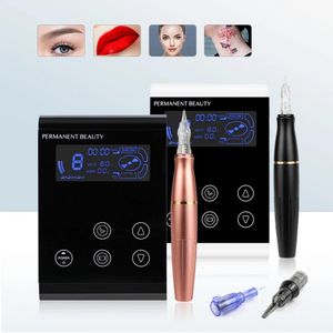 Máquina de maquillaje permanente Bmx, pluma rotativa Hine para delineador de ojos, tatuaje de labios, Kits Hine con regalos, agujas de cartucho de tatuaje