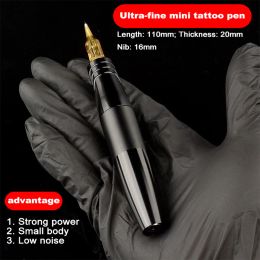 Machine CNC Hoogwaardige professionele make -up Rotary Korte Mini Pen Tattoo Hine Cordeloze motor RCA Tattoo Hine voor permanente make -up