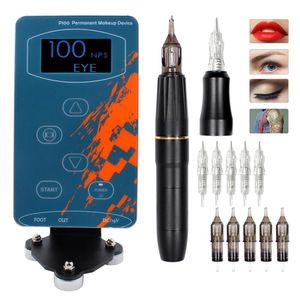 Machine Dual Gebruik Permanente Make-Up Hine voor Wenkbrauwen Miroblading Shading Eyeliner Lip Microshading Tattoo Hine Pen Gun Kit