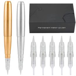 Machine elektrisch roteren tattoo machine pen snoesterloze permanente make -up wenkbrauwmachine met 5 niveaus snelheid voor PMU wenkbrauwen lippen eyeliner