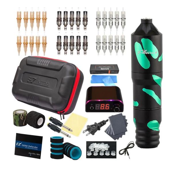 Machine Ez Kits de tatouage filtre V2 Plus cartouche rotative tatouage Hine stylo aiguilles de tatouage alimentation accessoires de tatouage Kits