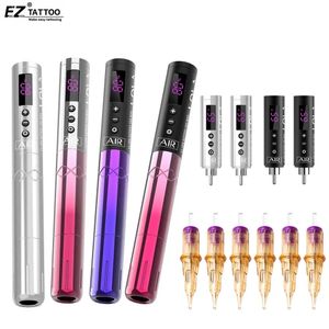 Machine ez draadloze batterij tattoo hine pen permanente make -up hine wenkbrauw eyeliner lippen tattoo -toevoer met 3 batterijen