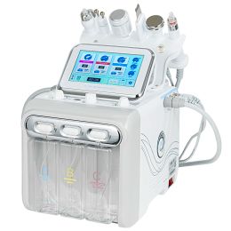 Hydro Dermabrasion 6 dans 1 Spa Spa Skin Skin H2O2 Dermabrasion à eau serrer la petite bulle RF Machine à microdermabrasion faciale