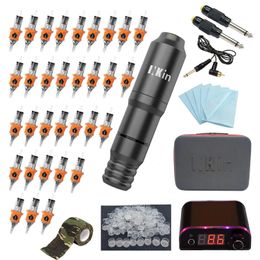 Kit de tatouage en inkin Machine Mato / Fato Rotary Cartary Tattoo stylo Hine Kit 32 PCS CARTHES ASSORTES CARTRIDE ALIMENT