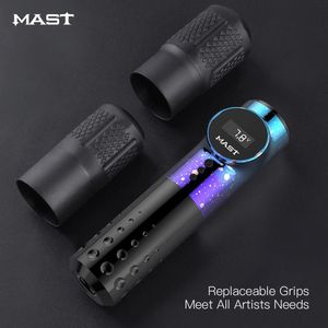 Machine Mast Tattoo Archer Gradient Blue Draadloze batterij Pen Hine Rotary Tattoo Pen Led Display Permanente Tattoo Artist Supply