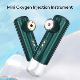 Machine mini instrument d'injection d'oxygène LED rouge bleu lumière nano brouillard pulvérisateur hydratant pour le visage haute pression humidificateur anti acné