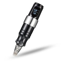 Machine Nieuwe draadloze tattoo Hine Pen Coreless Motor Tattoo Pen 1800 MAH Lithium Batterij Voedingsvoorziening OLED Digitaal voor carrosseriekkunst